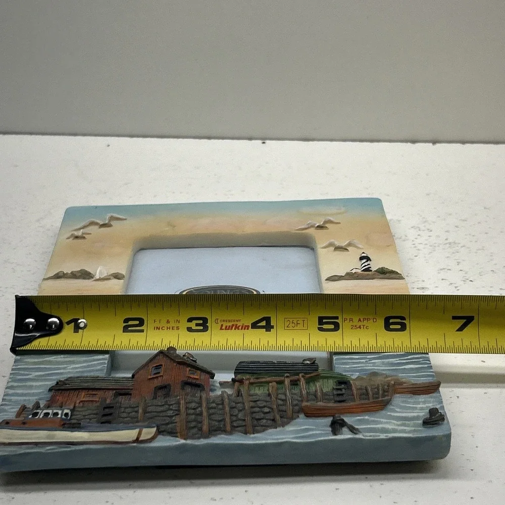 Youngs Inc Nautical Lighthouse Pier Resin Picture‎ Frame 3.5x5 Coastal